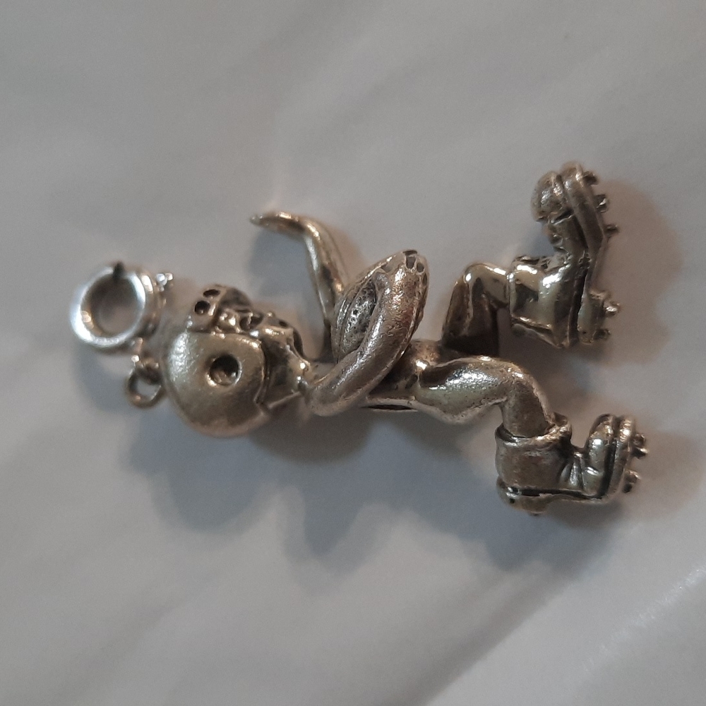 Danecraft Sterling Silver Charm Pendant Boy W/Football & Uniform
